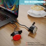 USB Rechargeable Bike Front and Tail Light Set