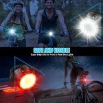 USB Rechargeable Bike Front and Tail Light Set