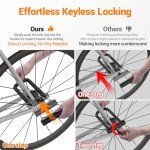 Sportneer Heavy Duty U-Lock with Steel Cable