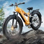 PUCKIPUPPY 1000W 48V Electric Bike, 26" Fat Tire