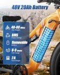 PUCKIPUPPY 1000W 48V Electric Bike, 26" Fat Tire