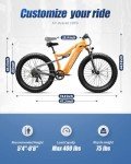 PUCKIPUPPY 1000W 48V Electric Bike, 26" Fat Tire