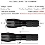 2 Pack Waterproof 3000 Lumens Tactical Flashlights