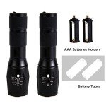 2 Pack Waterproof 3000 Lumens Tactical Flashlights