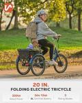 Viribus 20" Folding Electric Tricycle for Adults