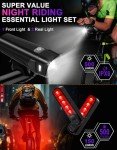 2025 Waterproof Bike Headlight & Tail Light Set