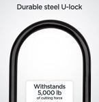 Weather-Resistant U-Lock with 2 Keys for Security