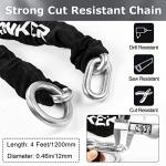 Titanker Heavy Duty Motorcycle Chain and U Lock