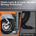 Titanker Heavy Duty Motorcycle Chain and U Lock