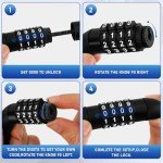 Boviisky 10-Pack 4-Digit Bike Cable Locks