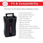 24V 10Ah Rack Mount Battery Pack for eBikes