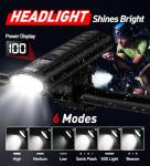 USB Rechargeable Bike Light Set with 1600 Lumens