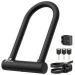 Sportneer Bike Lock - 18mm Shackle Heavy Duty Anti Theft Bike U Lock with 3 Keys - Bicycle U-Locks with Sturdy Mounting Bracket for Road, Mountain, Electric & Folding Bike, Size 9.85''x6.3''