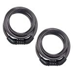 Master Lock Bike Cable Lock 2-Pack, Black