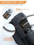 Compact Combination Cable Lock with 3 Steel Ropes