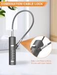 Compact Combination Cable Lock with 3 Steel Ropes