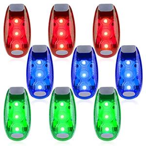 9 Pack LED Clip-On Safety Lights for Cycling
