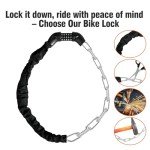Bike Chain Lock, 5 Digit Combination Heavy Duty Anti Theft Bicycle Chain Lock, 12/4.7 Feet Long Security Resettable Bike Locks for Bike, Bicycle, Scooter, Motorcycle, Door, Gate, Fence
