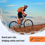 Bike Chain Lock, 5 Digit Combination Heavy Duty Anti Theft Bicycle Chain Lock, 12/4.7 Feet Long Security Resettable Bike Locks for Bike, Bicycle, Scooter, Motorcycle, Door, Gate, Fence