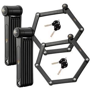 Via Velo 2 Folding Bike Lock Set - Heavy Duty