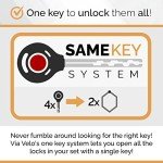 Via Velo Folding Bike Lock Set with Keys
