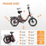 Folding 1000W Electric Bike with 80-Mile Range