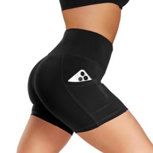 Women's High Waisted Biker Shorts with Pockets