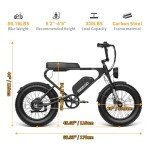 MEELOD 750W Electric Mountain Bike with 12V Headlight
