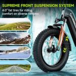 SISIGAD 1500W Folding Electric Bike with Removable Battery