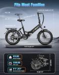 Jasion EB7 2.0 Folding Electric Bike - 1200W Motor