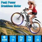 26" 520W Electric Bike for Adults