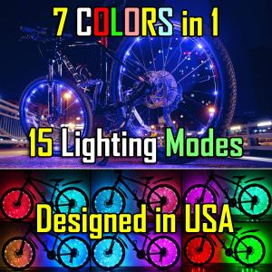 Bicycle Wheel Spoke Lights – 7 Color LED Set