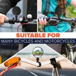 2-Pack Round Bike Mirrors for Handlebars