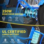 NAIZEA 16" Electric Tricycle for Kids Ages 6-16