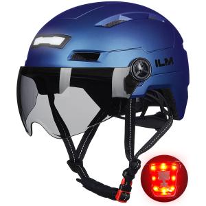 ILM Cycling Helmet with Rechargeable LED Lights