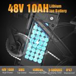 48V Foldable Electric Bike 1200W 45-Mile Range