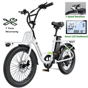 Isinwheel 20" Electric Cargo Bike for Adults