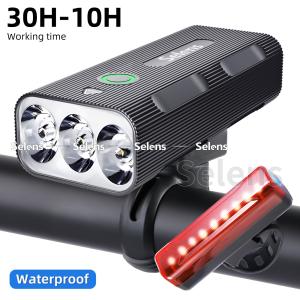 10000mAh Rechargeable LED Bike Light Set