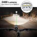 10000mAh Rechargeable LED Bike Light Set