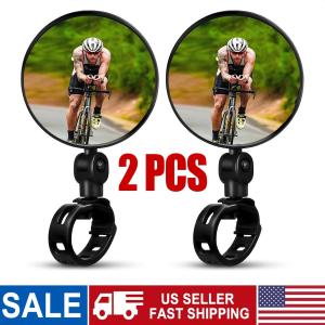 2-Pack Rotatable Bike Handlebar Rear View Mirrors