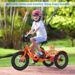 NAIZEA 16" Electric Youth Tricycle with Basket
