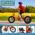 NAIZEA 16" Electric Youth Tricycle with Basket
