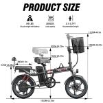 GUGOIS 1000W 16" Folding Electric Bike