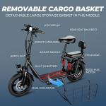 Folding Electric Scooter with Seat and Basket