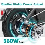 560W Folding Electric Bike for Adults and Teens