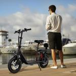 Folding Electric Scooter with Seat and Basket