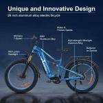 26'' Fat Tire Electric Mountain Bike with 7-Speed
