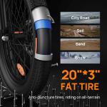 URLIFE 1000W Fat Tire 20" Electric Bike
