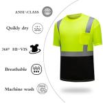 High Visibility Quick Dry Safety T-Shirt for Cycling