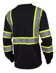 L&M Reflective Safety Long Sleeve T-Shirt - Black